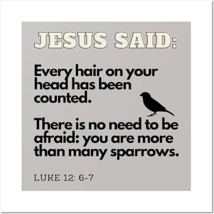 Jesus said: More Than Many Sparrows Inspirational Lifequote Christian Motivation Posters and Art